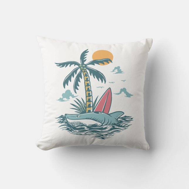 Wild Shark SurfIsland Kissen (Vorderseite)