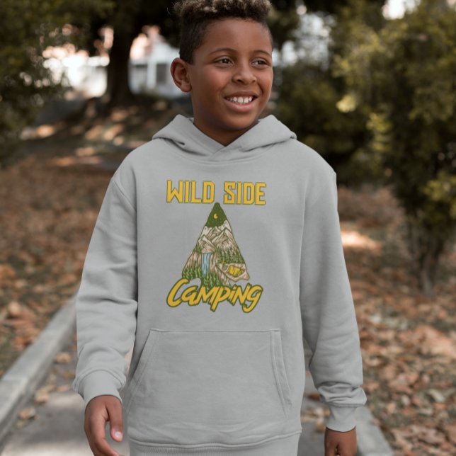 Wild Side Mountain Forest Zelt Camping Hoodie (Von Creator hochgeladen)