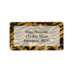 Wild Side Tiger Print Adressaufkleber