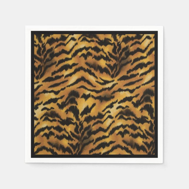 Wild Side Tiger Print Serviette (Vorderseite)
