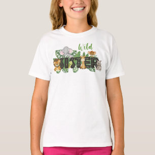 Wild Sister Safari Jungle Geburtstagsfamilie Match T-Shirt