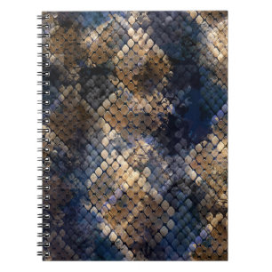 Wild Snakeskin Wasserfarbe Nahtlose Gestaltung Notizblock