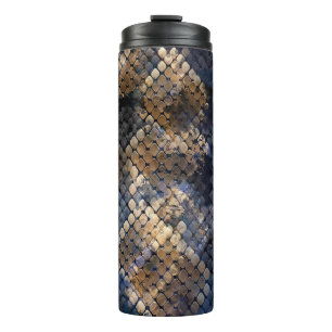 Wild Snakeskin Wasserfarbe Nahtlose Gestaltung Thermosbecher