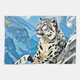 Wild Snow Leopard Design Geschirrtuch