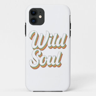 WILD SOUL 70er Jahre Typografie Retro Vintages Des Case-Mate iPhone Hülle