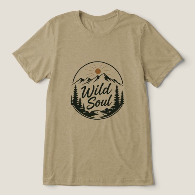 Wild Soul Abenteuer  Tri-Blend Shirt (Design Vorderseite)