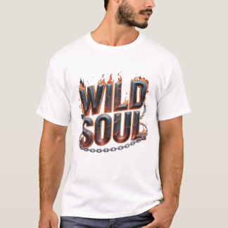 Wild Soul Herren T-Shirt – Light Flame & Chain Edi