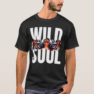 Wild Soul Tiger Augen Grafik T-Shirt Fierce Anim