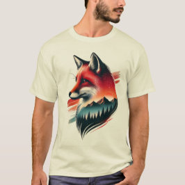 Wild Spirit Fox - Natur Inspiriert künstlerischer T-Shirt