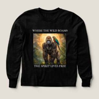 Wild Spirit Gorilla & Papageien-Shirt