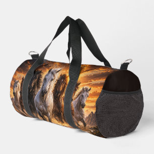 Wild Spirit Stampede – Majestätische laufende Pfer Duffle Bag