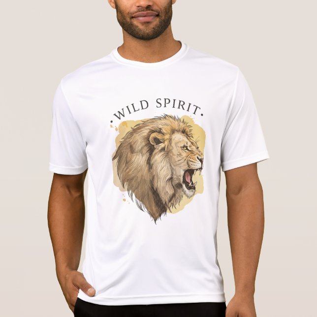 Wild Spirit Vintag Lion T - Shirt (Vorderseite)