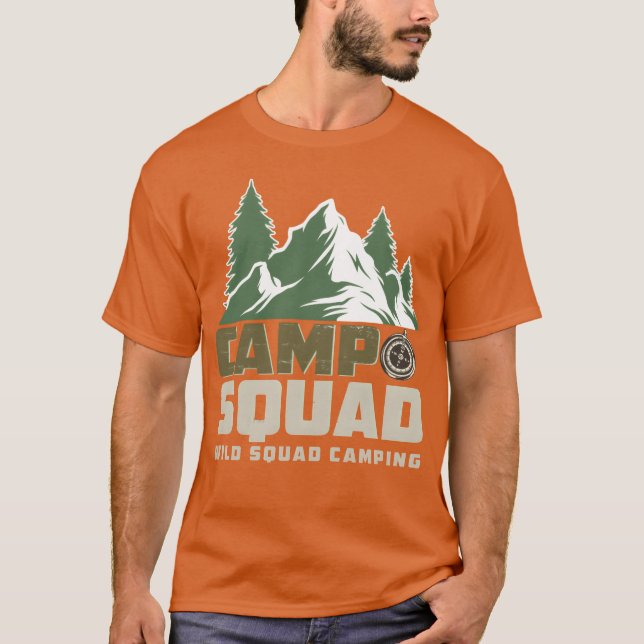 WILD SQUAD CAMPING retro T-Shirt (Vorderseite)