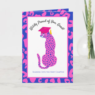 Wild stolz Next Chapter Pink Leopard Abschluss Karte