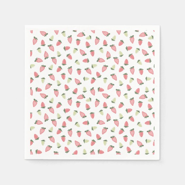 Wild Strawberries Party Napkins Serviette (Vorderseite)