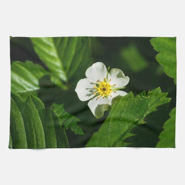 Wild Strawberry Blume Küchentuch (Horizontal)