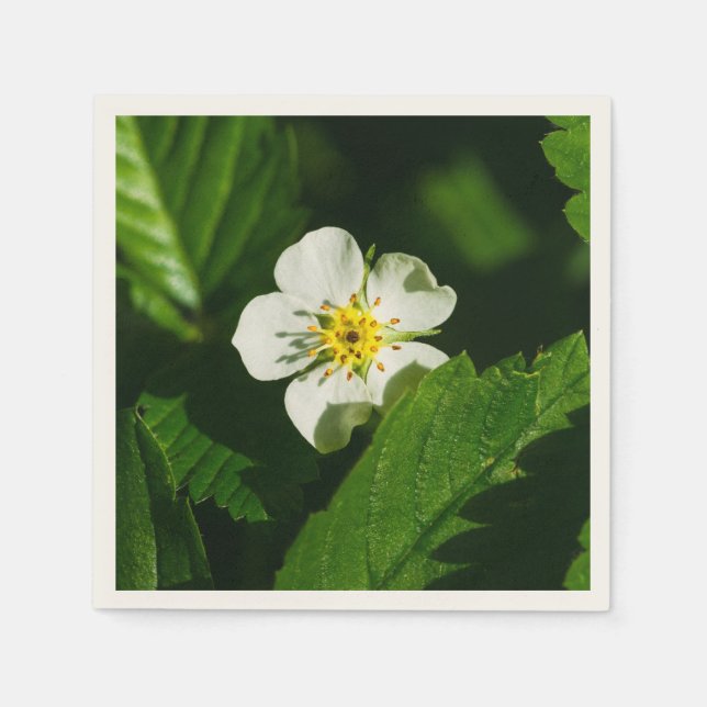 Wild Strawberry Blume Serviette (Vorderseite)