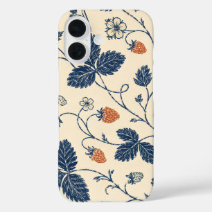Wild Strawberry Ledger Vintage Botanicals iPhone 16 Hülle