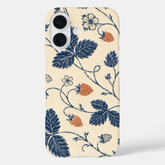 Wild Strawberry Ledger Vintage Botanicals iPhone 16 Hülle