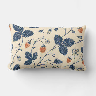 Wild Strawberry Ledger Vintage Botanicals Lendenkissen
