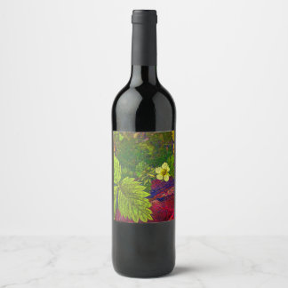 Wild Strawberry Pflanze Weinetikett