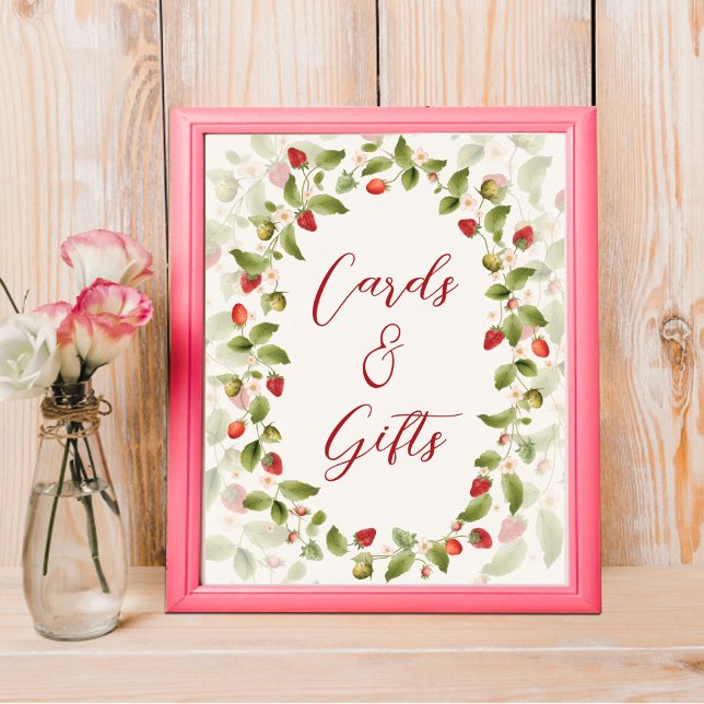 WILD STRAWBERRY SWEET BABY SHOWER POSTER (Von Creator hochgeladen)