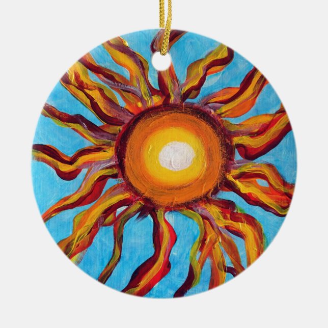 Wild Sun Keramik Ornament (Vorne)
