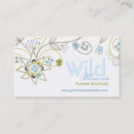 Wild Sweet Blue Blossom Blume Whimsisches Floral Visitenkarte