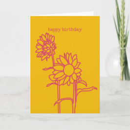 Wild Texas Sunflower Geburtstagskarte Karte