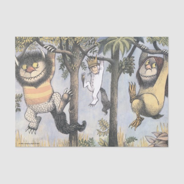 Wild Things and Max Swinging From Trees Seidenpapier (Vorderseite)