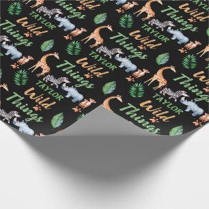 Wild Things Safari Animal Kindergeburtstag Party Geschenkpapier