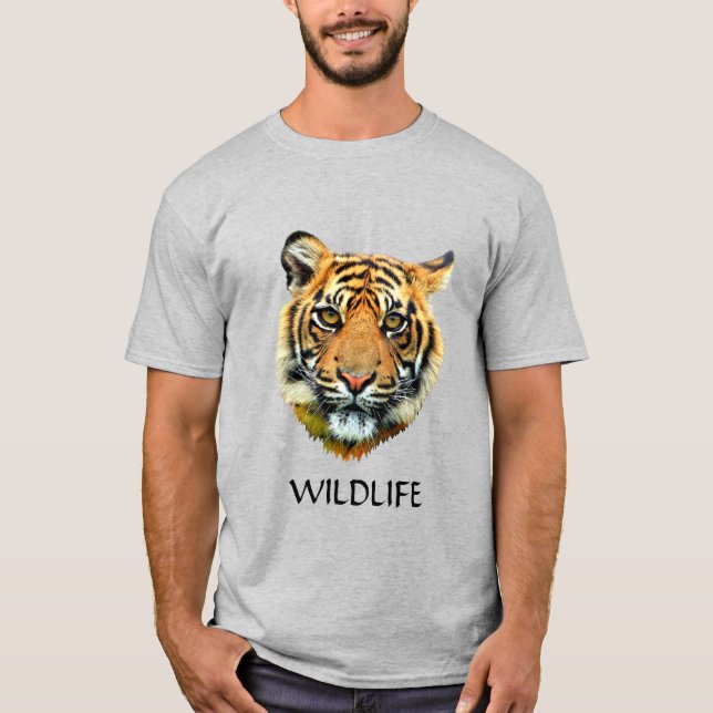 Wild Tiger Animal Face T - Shirt (Vorderseite)
