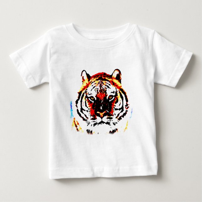 Wild Tiger Artwork Baby T-shirt (Vorderseite)