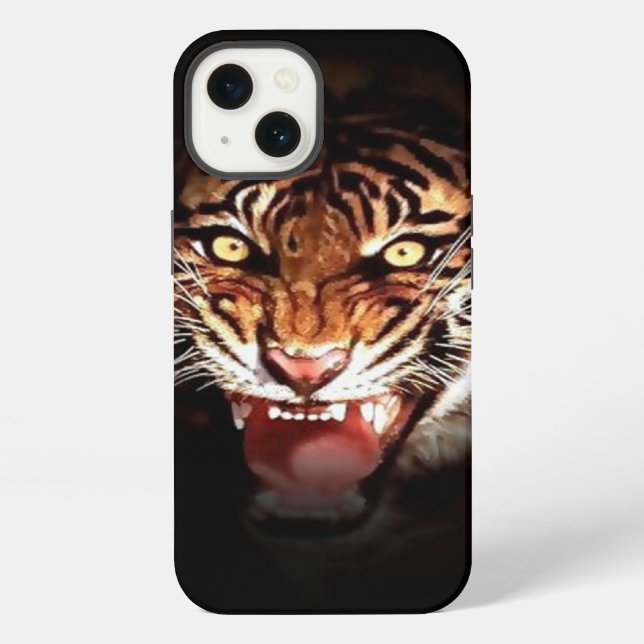 Wild Tiger Artwork iPhone Hülle (Rückseite)