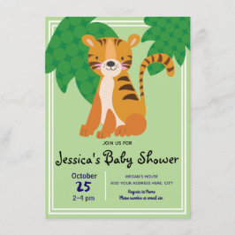 Wild Tiger Baby Shower Einladung