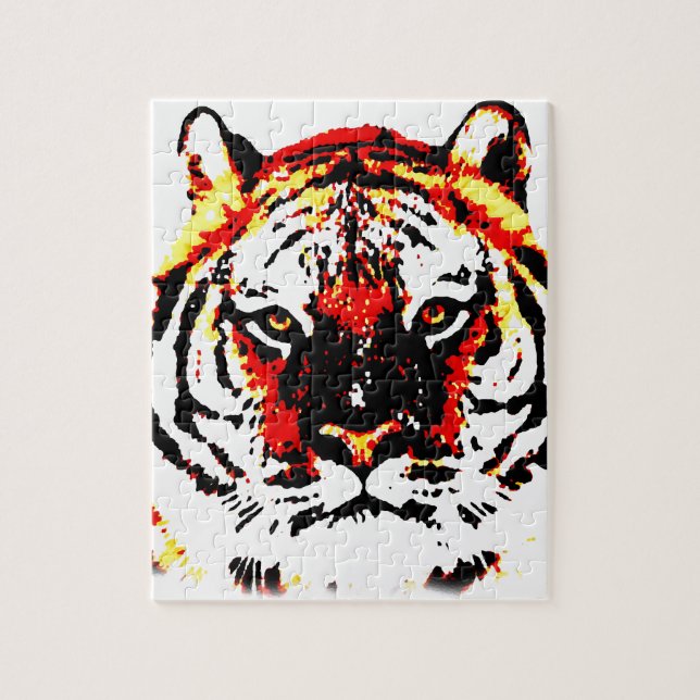 Wild Tiger Eyes Puzzle (Vertikal)