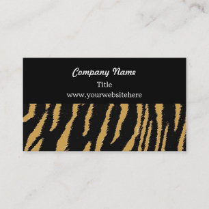 Wild Tiger Fur Muster Business Card Visitenkarte