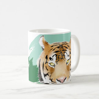 Wild Tiger Head Watercolor Birthday Kaffeetasse