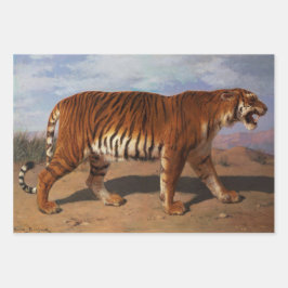Wild Tiger Jagd auf seine Beute (von Rosa Bonheur) Geschenkpapier Set