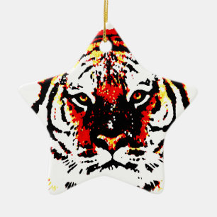 Wild Tiger Keramik Ornament