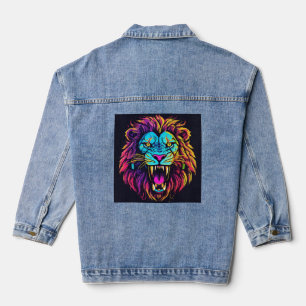 "Wild Tiger Majesty - Dazzling Denim Jacket" Jeansjacke