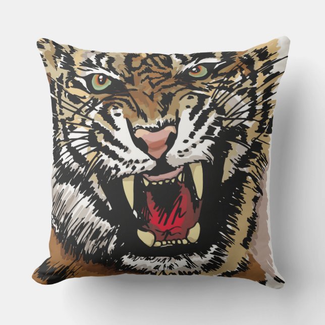 Wild Tiger Pillow Kissen (Vorderseite)