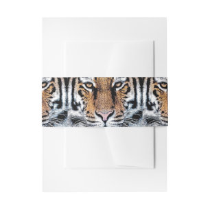 Wild Tiger Portrait Graphic Press Style Einladungsbanderole