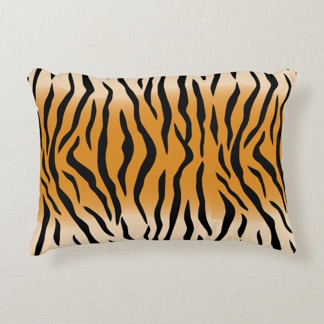 Wild Tiger Skin Muster Akzent Pillow Dekokissen (Vorderseite)