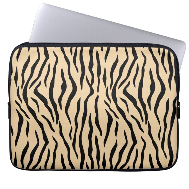 Wild Tiger Skin Pattern Laptop Sleeve (Vorderseite)