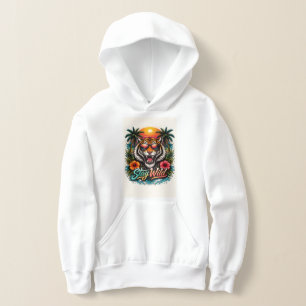 Wild Tiger Sunset Hoodie – Lebendiges Tropisches G
