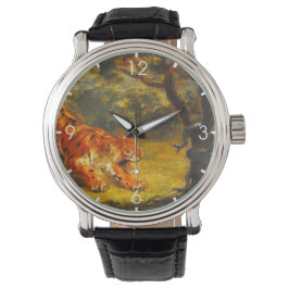 Wild Tiger und eine Schlange (Tierart) Armbanduhr
