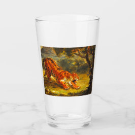 Wild Tiger und eine Schlange (Tierart) Glas