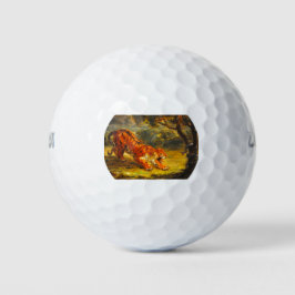 Wild Tiger und eine Schlange (Tierart) Golfball
