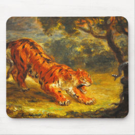 Wild Tiger und eine Schlange (Tierart) Mousepad